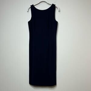 Adrienne Vittadini Navy Blue Sheath Dress Size 4 Work Office Professional